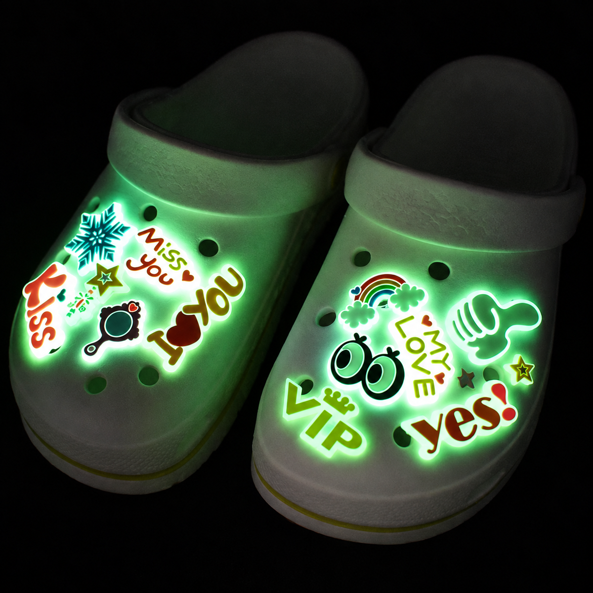 Custom LED Light-up PVC Clog Charms