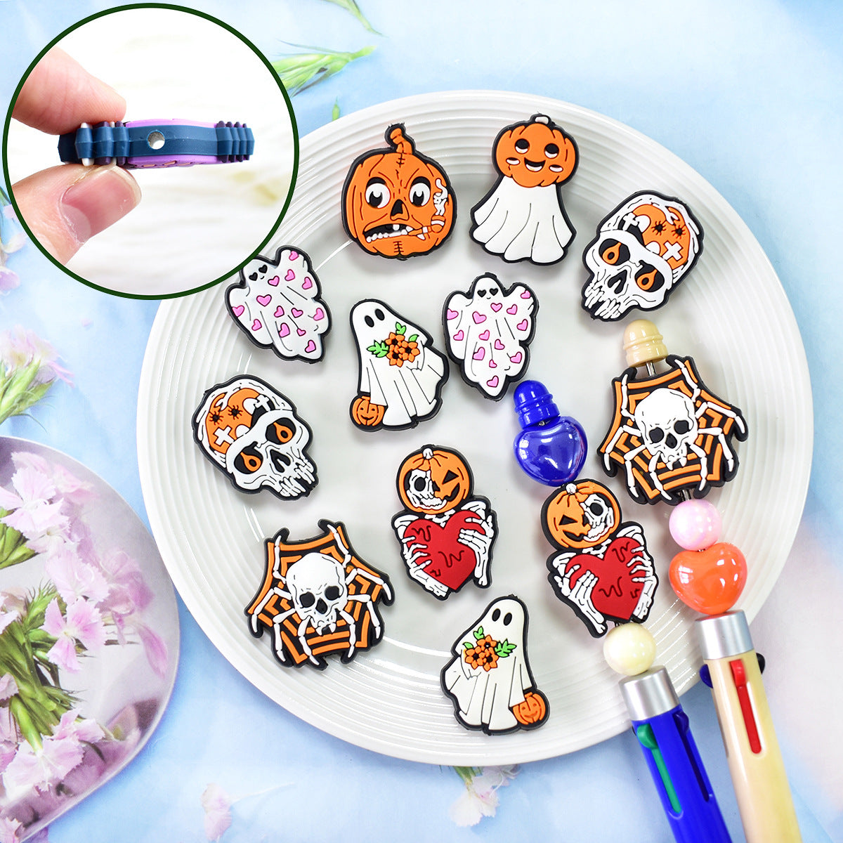 Cute Cartoon Cat Pen Topper Charms - DIY Pen Beads Accessories