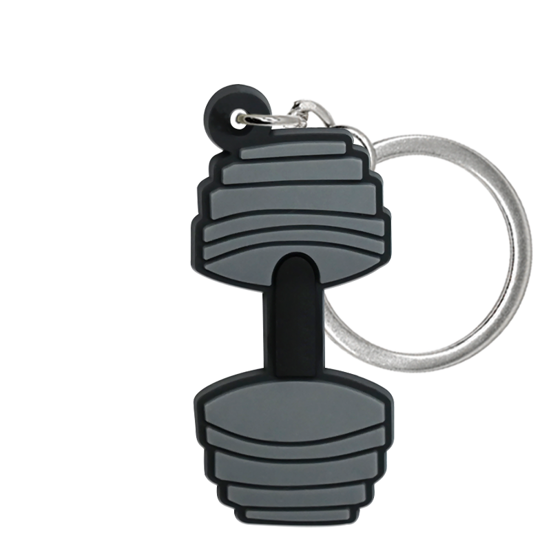 Cute Sports Theme PVC Keychains Set of [9] | Gym Bag Charms Bulk Gifts - close-up detail image for Shopify ecommerce listing