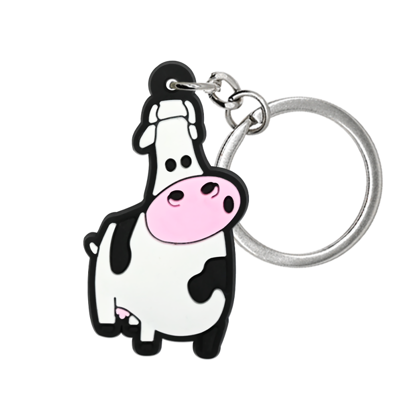 Cute 3D Animal PVC Keychains Assorted Bundle ([6] Pcs) | Bag & Key Charms - close-up detail image for Shopify ecommerce listing