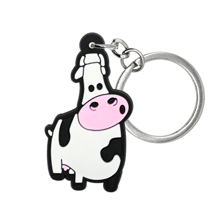 Cute 3D Animal PVC Keychains Assorted Bundle ([6] Pcs) | Bag & Key Charms - close-up detail image for Shopify ecommerce listing