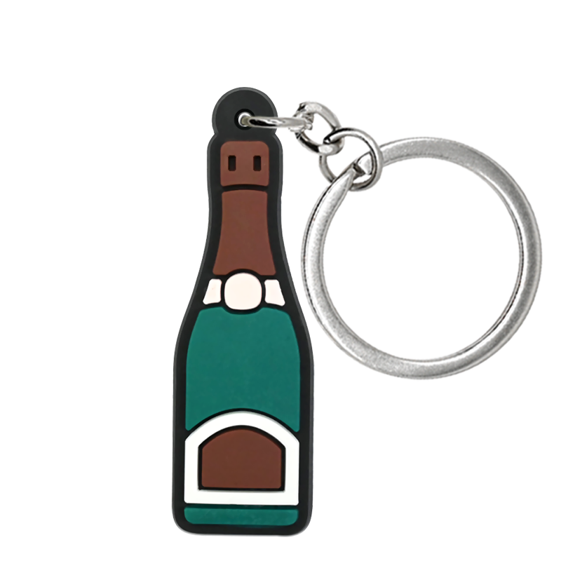 Cute 3D Bottle Keychains Set for Backpacks ([8] Pcs) | Ready to Ship Bundle lifestyle product image for bags and keys