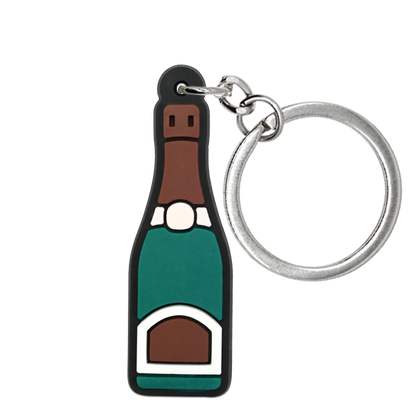 Cute 3D Bottle Keychains Set for Backpacks ([8] Pcs) | Ready to Ship Bundle lifestyle product image for bags and keys