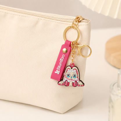 Blumtoo Pink Bunny PVC Keychain with Wrist Strap main product image
