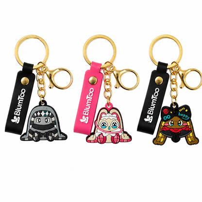 Blumtoo Pink Bunny PVC Keychain with Wrist Strap gift accessory image