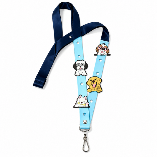 Cute Dog PVC Charm Lanyard
