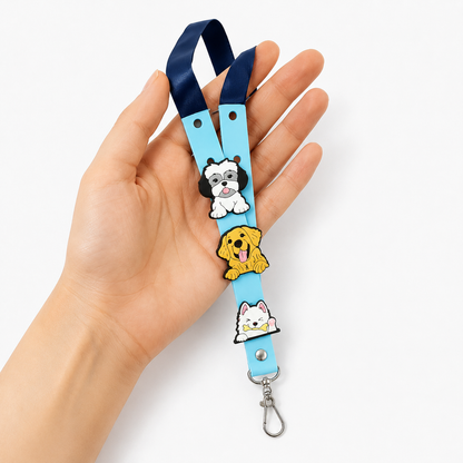 Cute Dog PVC Charm Lanyard