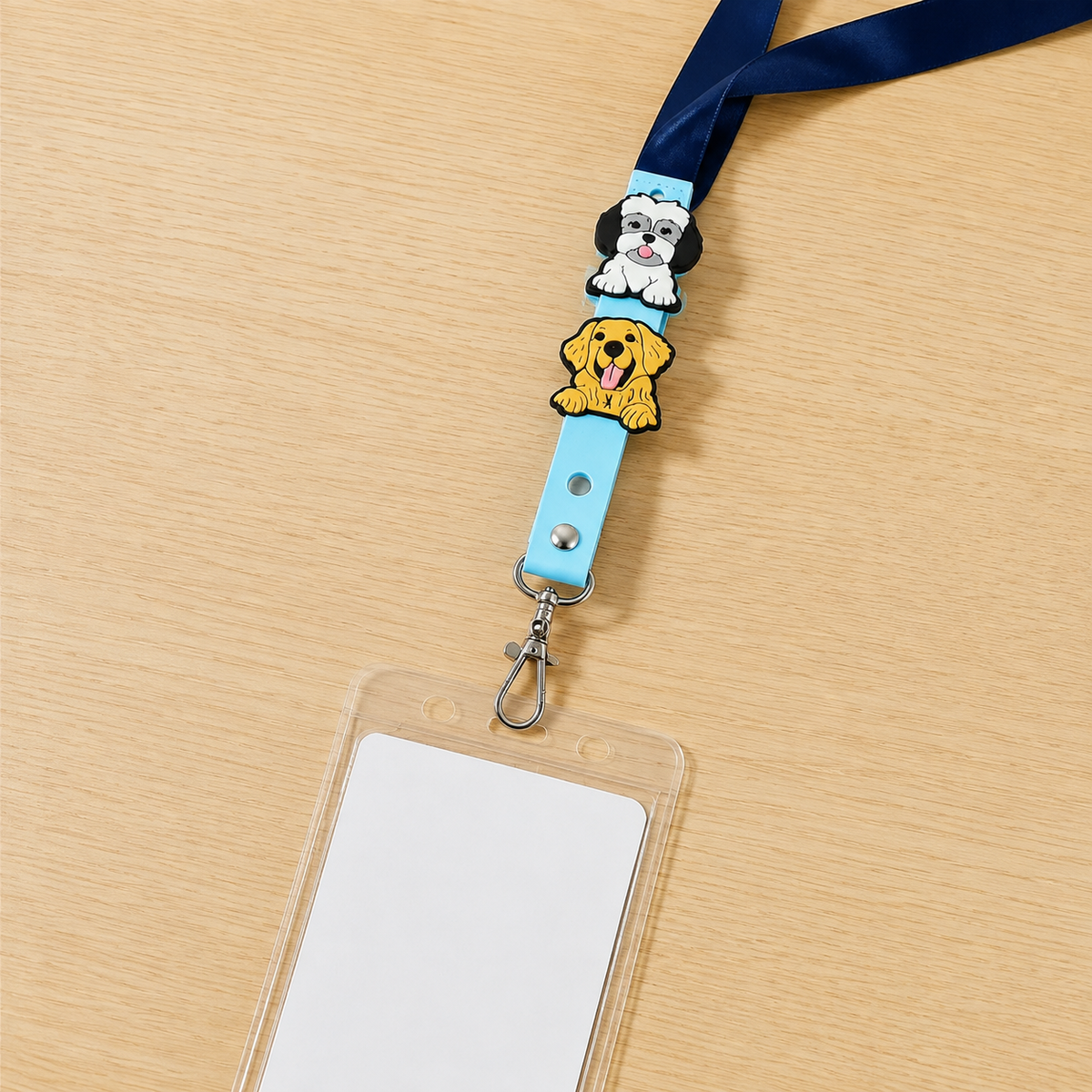 Cute Dog PVC Charm Lanyard
