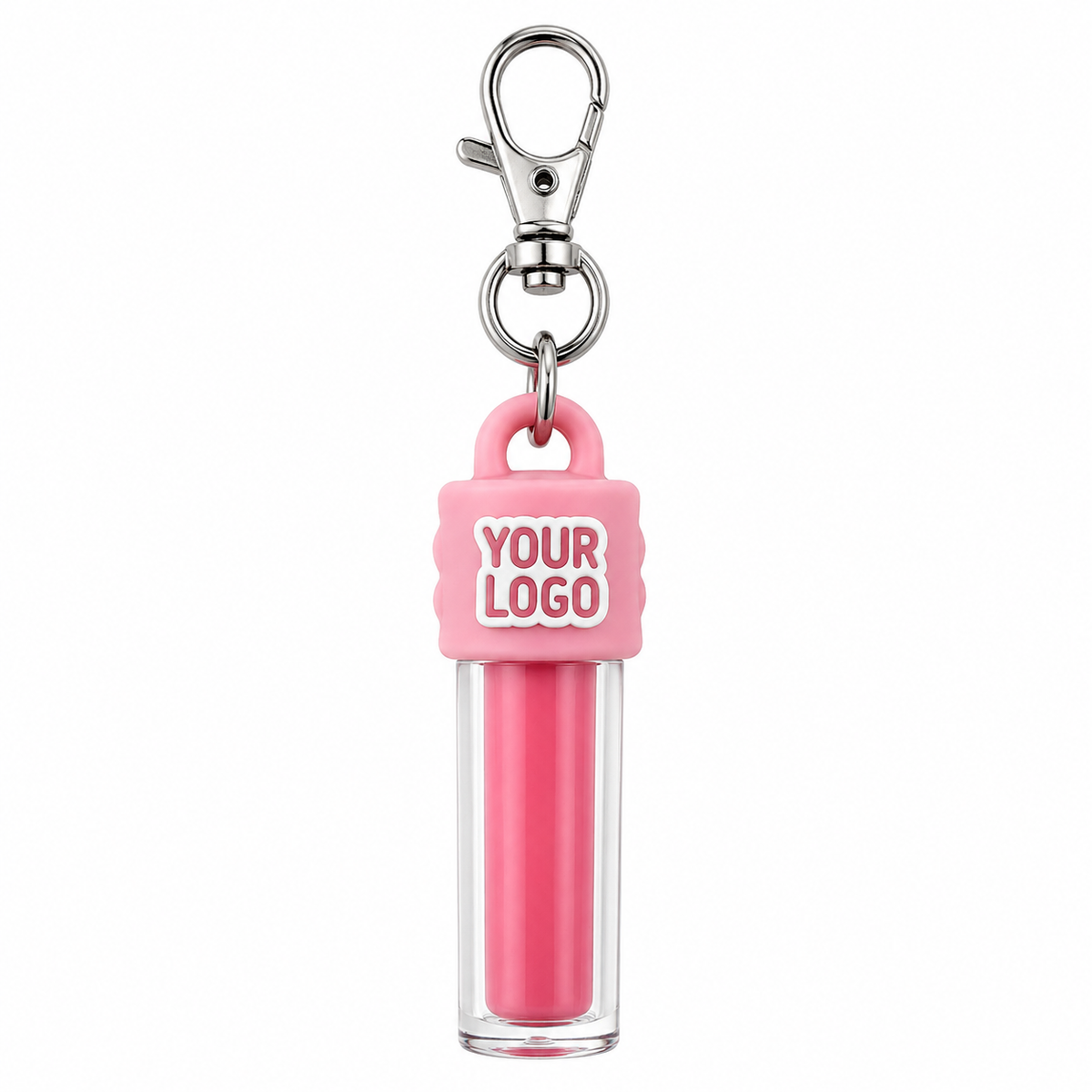 Silicone Anti-Dust Lip Gloss Cap Keychain