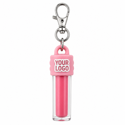 Silicone Anti-Dust Lip Gloss Cap Keychain