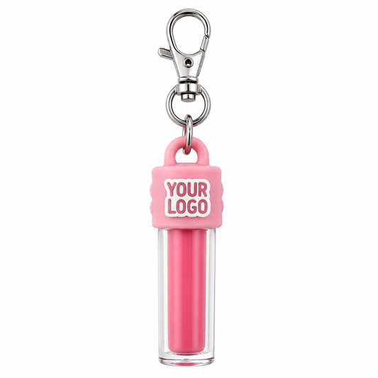 Silicone Anti-Dust Lip Gloss Cap Keychain