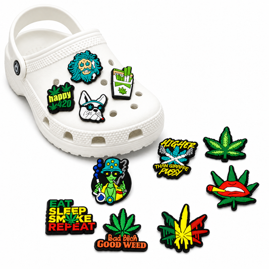 Green Weeds Plant PVC Shoe Charms for Clogs