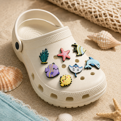 Cute Marine Animal PVC Shoe Charm
