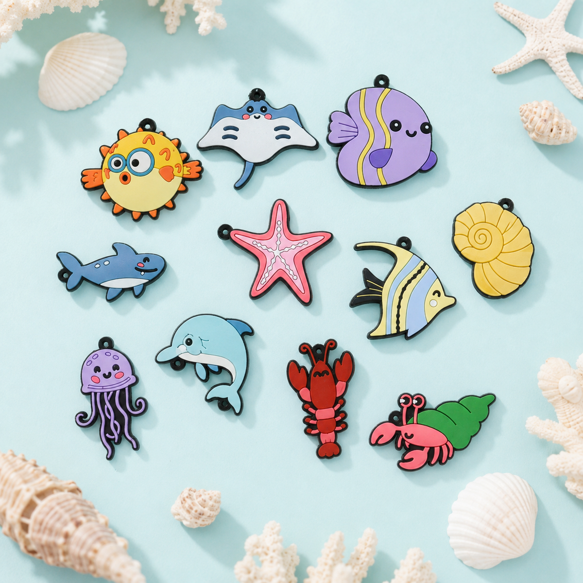 Cute Marine Animal PVC Shoe Charm