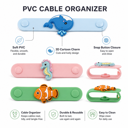 Ocean PVC Cable Organizer Wristband