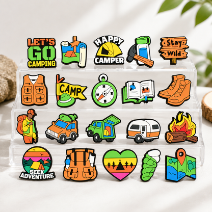 Camping Theme PVC Shoe Charms Set for Foam Clogs