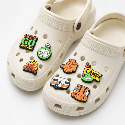 Camping Theme PVC Shoe Charms Set for Foam Clogs