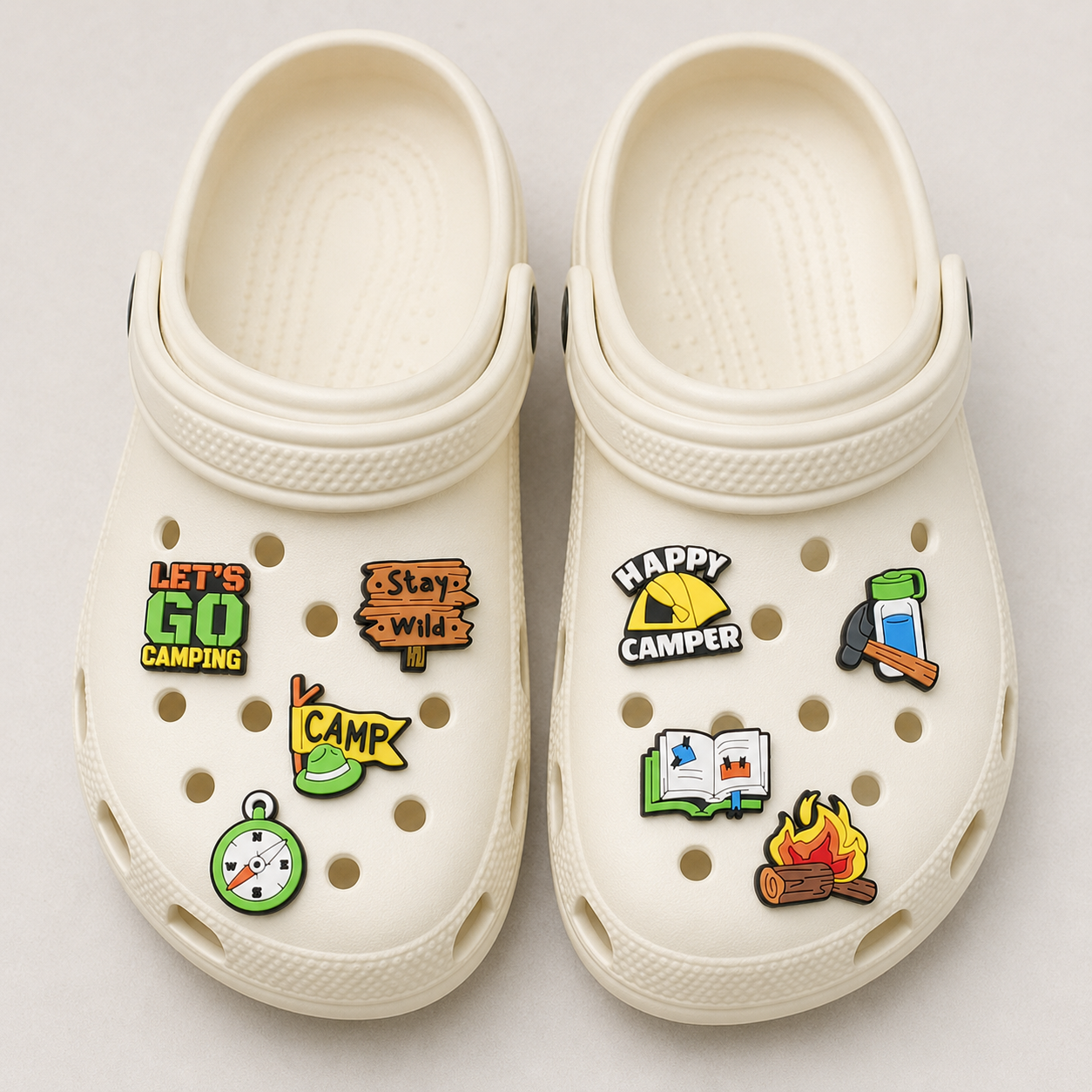 Camping Theme PVC Shoe Charms Set for Foam Clogs