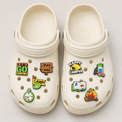 Camping Theme PVC Shoe Charms Set for Foam Clogs