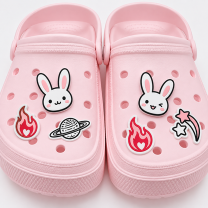 Custom LED Light-up PVC Clog Charms