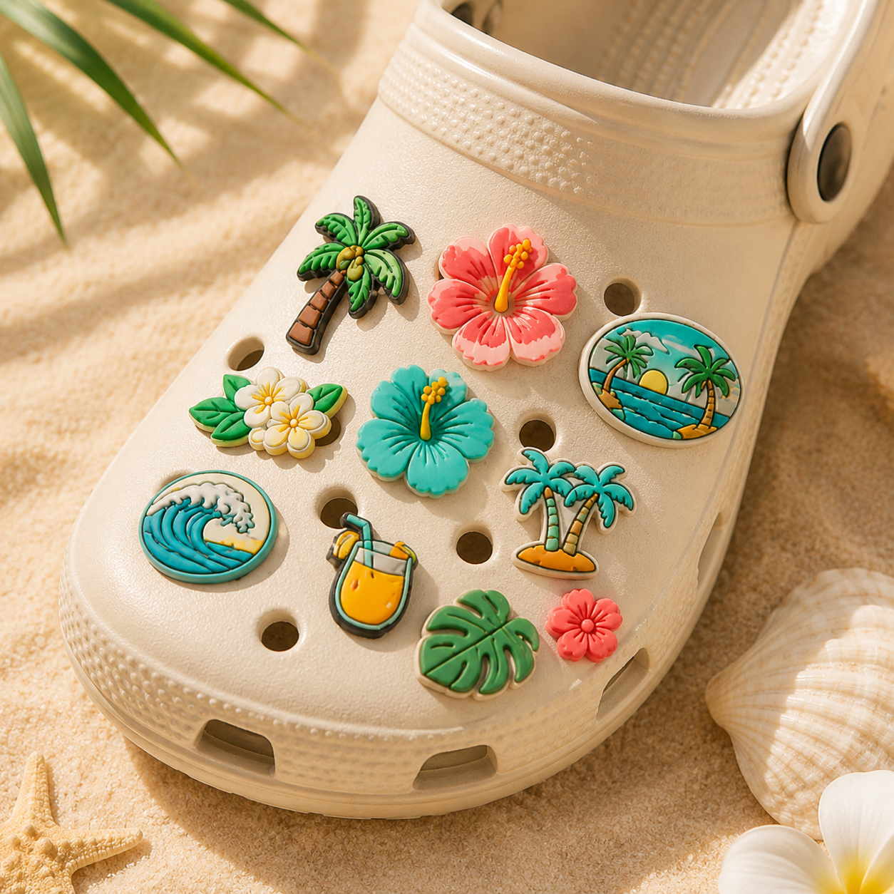 Cute cartoon UV PVC shoe charms set of 10