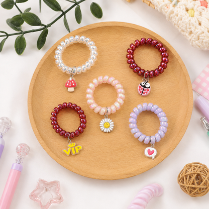 Colorful Butterfly PVC Hair Tie Charm