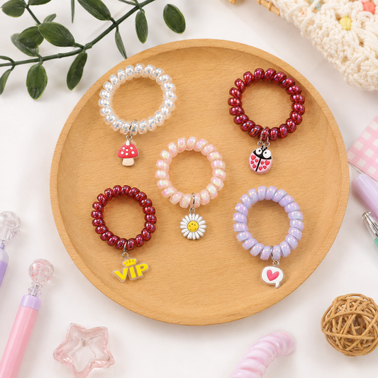 Colorful Butterfly PVC Hair Tie Charm