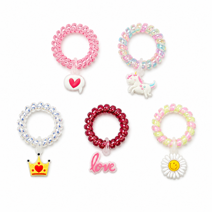 Colorful Butterfly PVC Hair Tie Charm