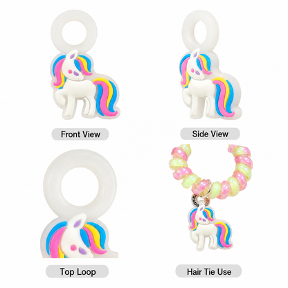 Colorful Butterfly PVC Hair Tie Charm