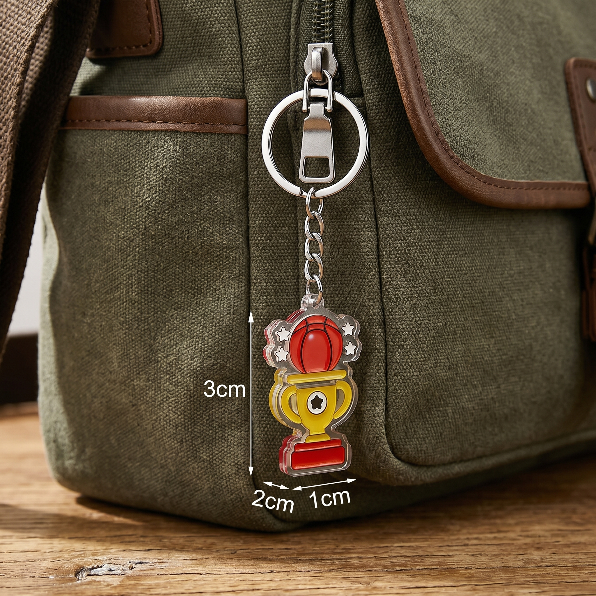 Clear Acrylic Basketball Keyrings Set of [18] | Sports Theme Gifts Bulk