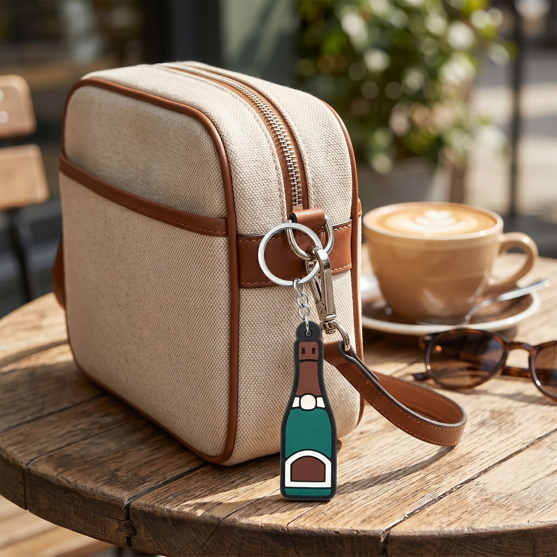 Cute 3D Bottle Keychains Set for Backpacks ([8] Pcs) | Ready to Ship Bundle style reference image for bags and keys