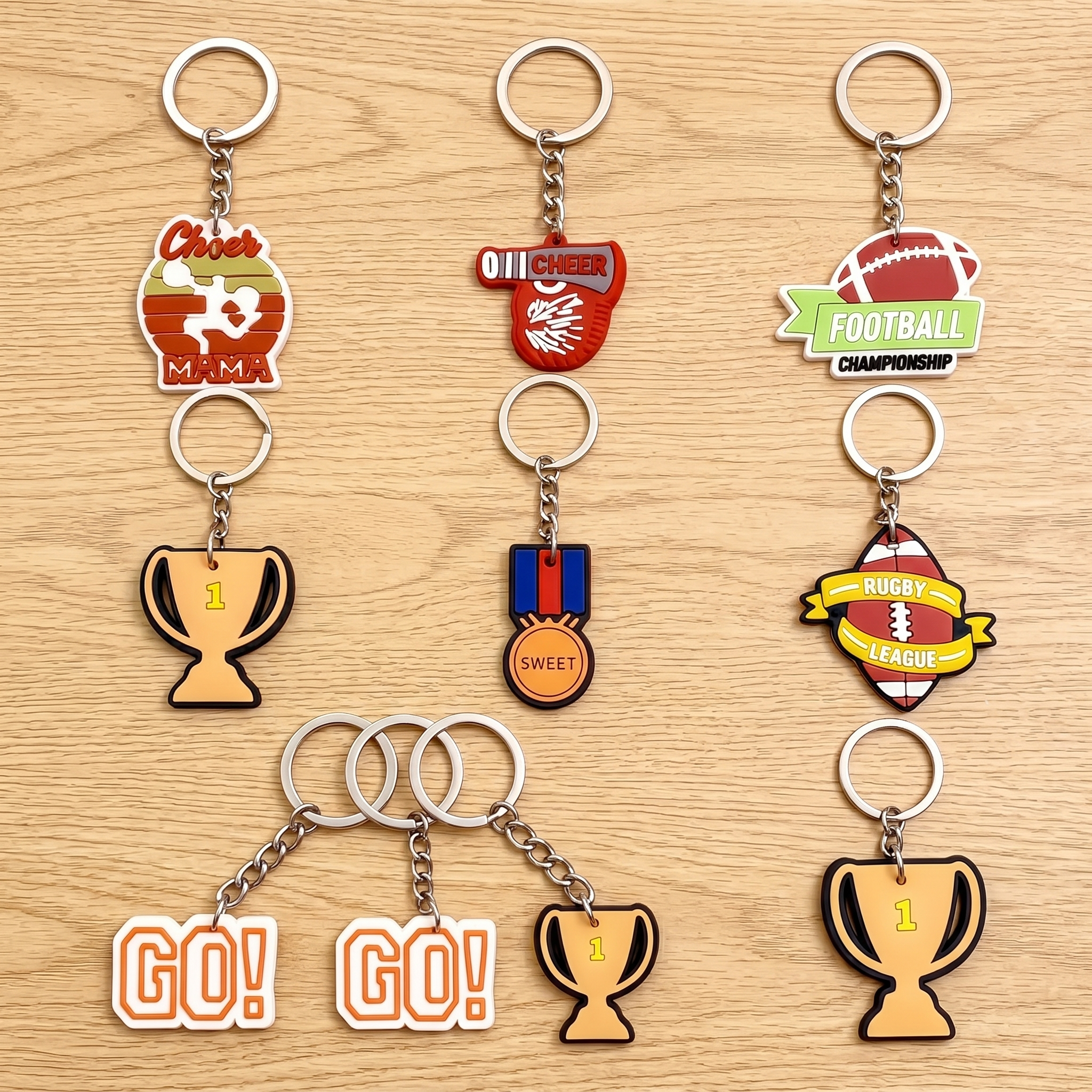Adorable 3D Cartoon Keychains Set of [8] for Bags & Keys | Party Favors Bundle