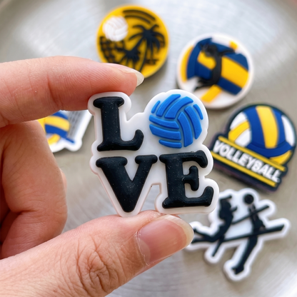 Xiaoyeah Volleyball PVC Fridge Magnets Bundle of [9] | 3D Sports Team Decor close-up detail image for fridge decor
