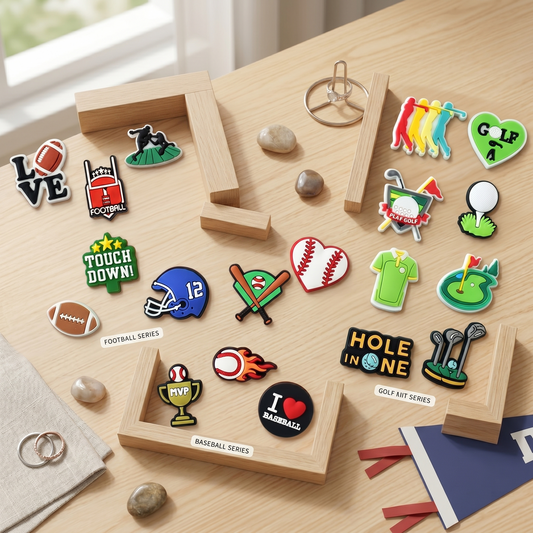 Sports PVC Shoe Charms Set for Football and Baseball Clog Shoes main product image for clog shoes