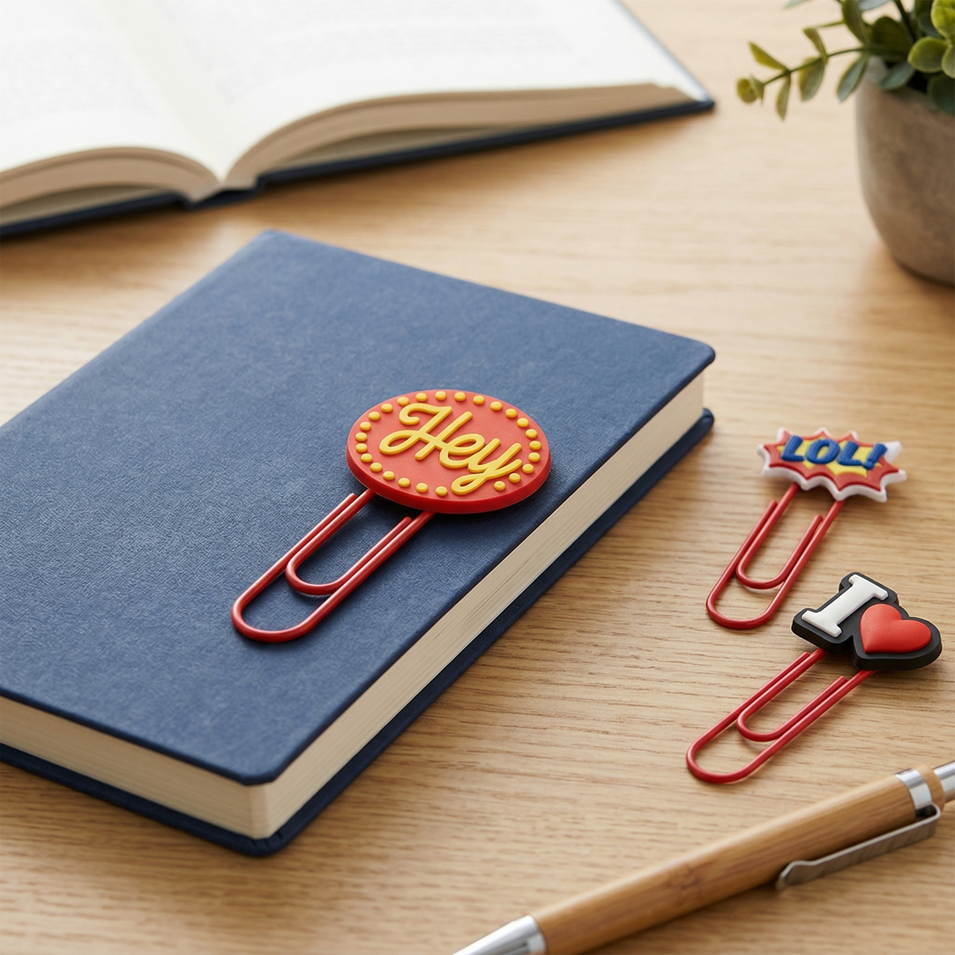 Custom Magic PVC Paperclip Bookmarks lifestyle product image for cute accessories