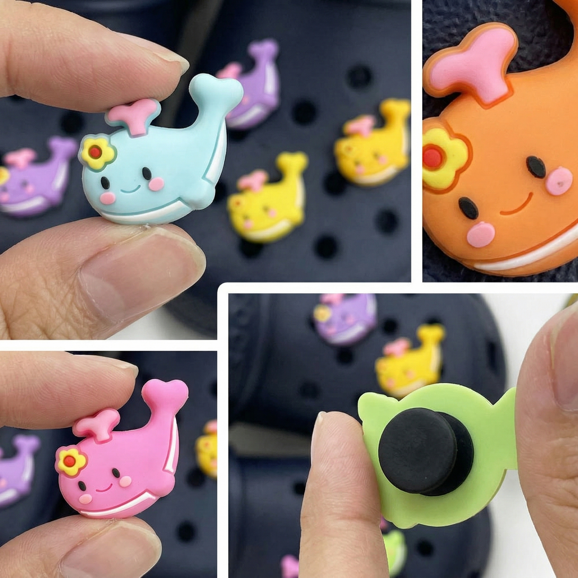 Custom 3D PVC Shoe Charms lifestyle product image for clog shoes