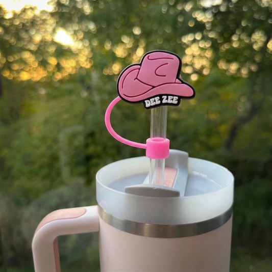 Custom Rubber Straw Toppers lifestyle product image for cute accessories