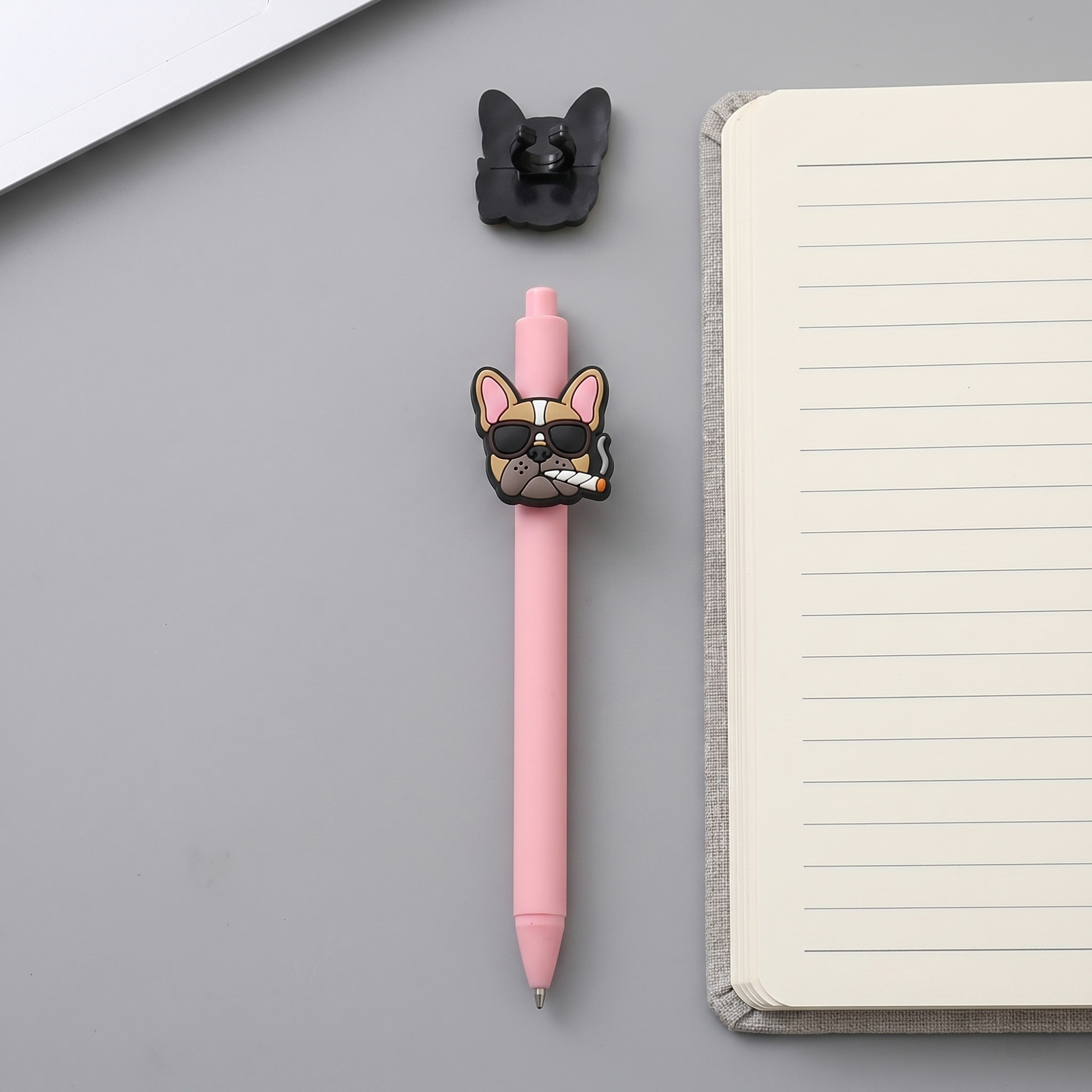 Kawaii Cartoon Pencil Toppers Bulk Set ([13] Pieces) | Durable Soft Rubber Pen Accessories close-up detail image for cute accessories