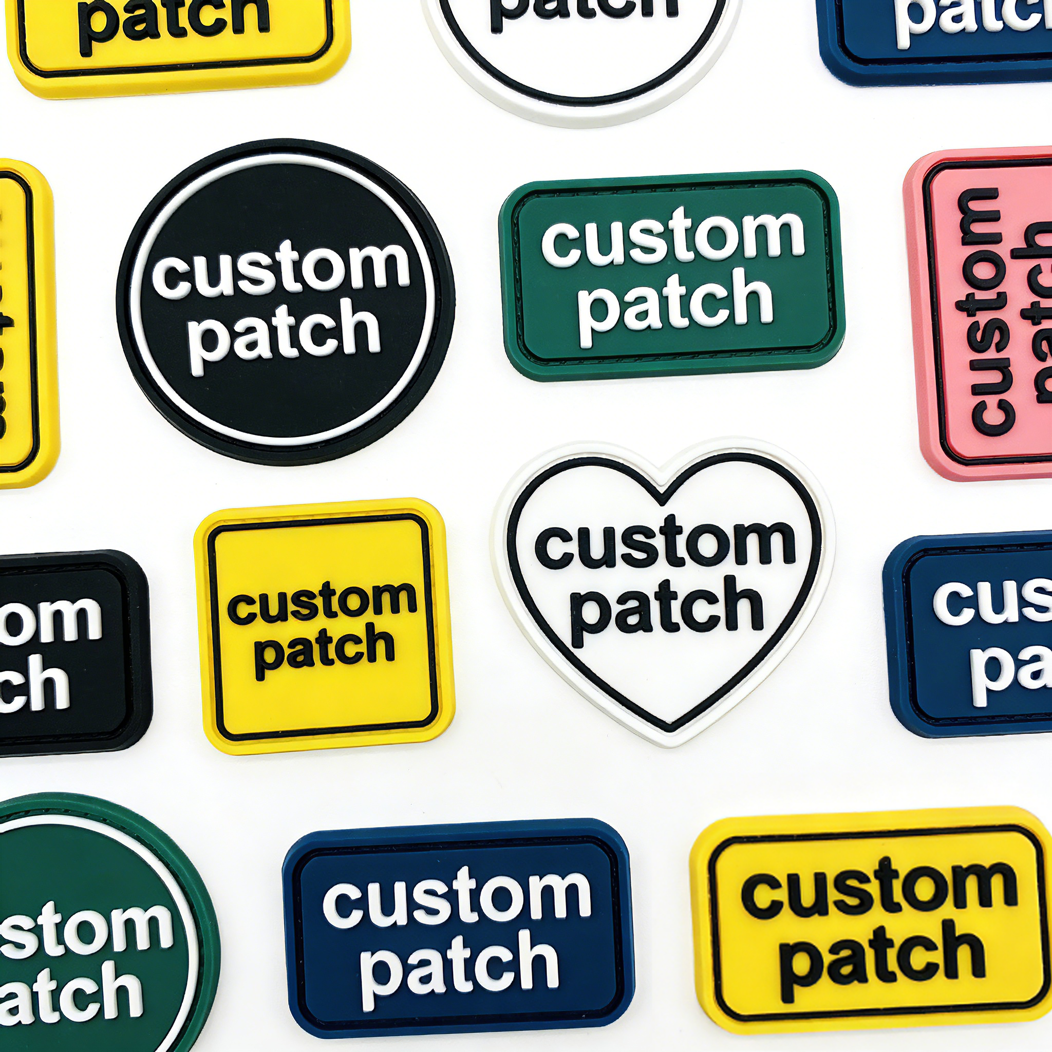 3D Soft PVC Sew-On Patches Set | Waterproof Rubber Badges Bundle for Hats & Bags
