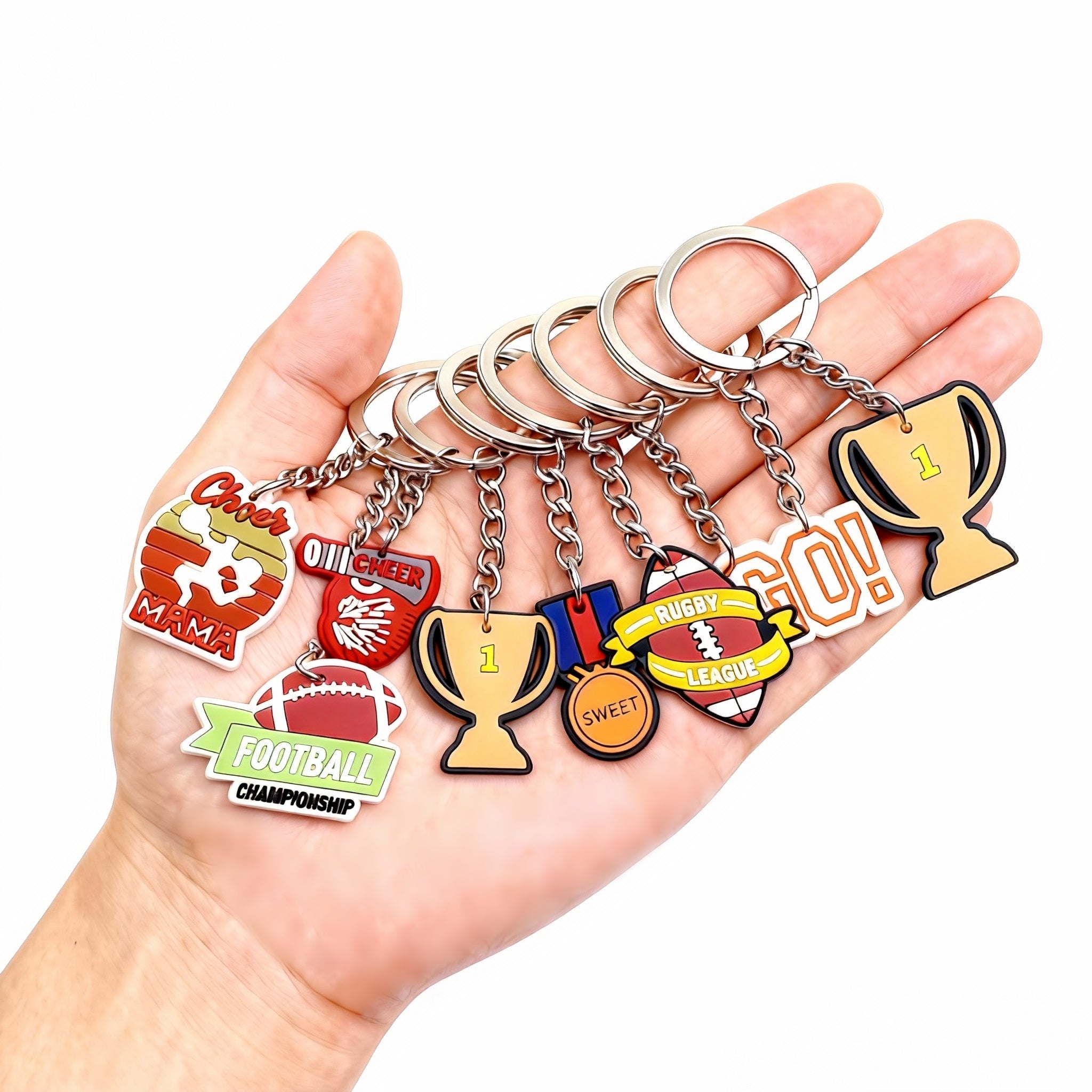 Adorable 3D Cartoon Keychains Set of [8] for Bags & Keys | Party Favors Bundle