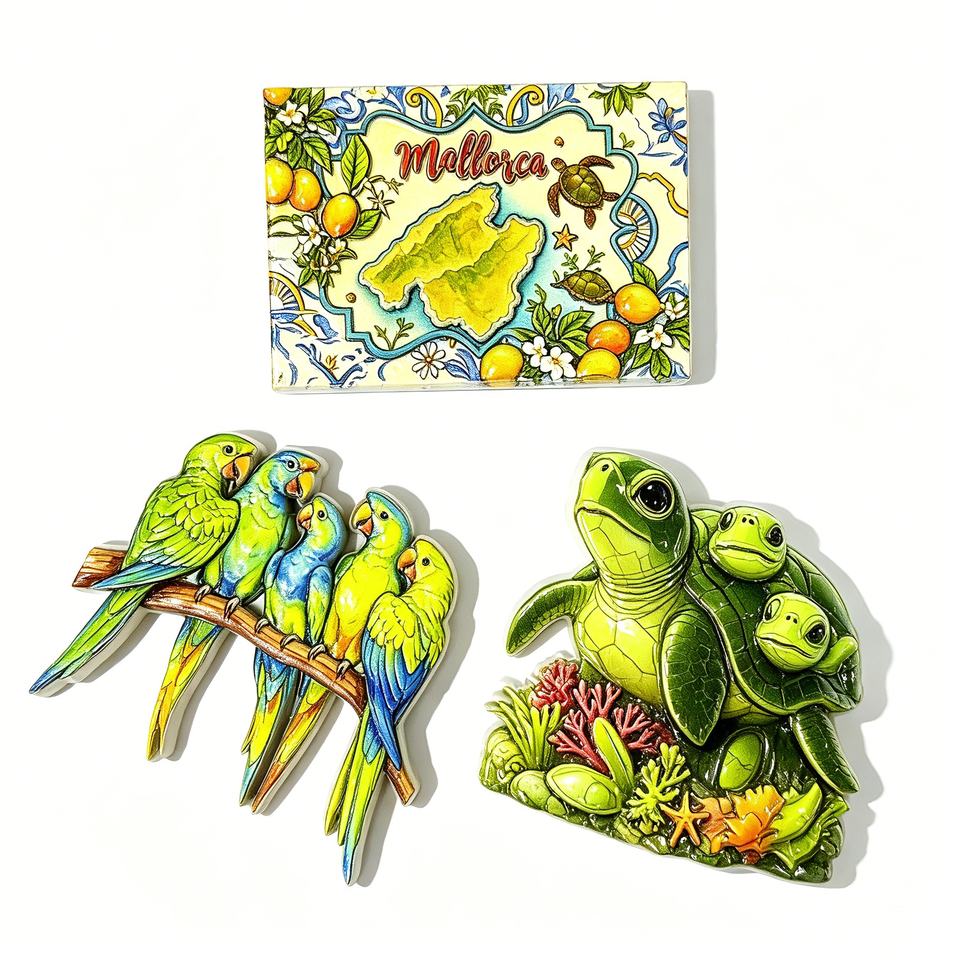 4-Piece 3D Silicone Refrigerator Magnet Set