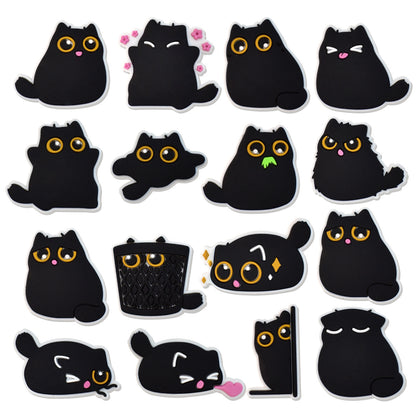 Cute Black Cat PVC Shoe Charms Set for Foam Clogs lifestyle product image for clog shoes