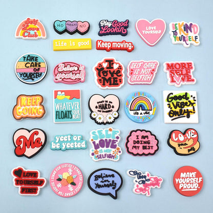 Colorful 30-Piece Soft PVC Clog Charm Set