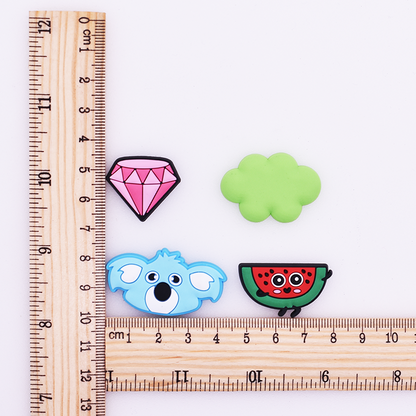 20-Piece Cartoon Animal Clog Charm Set
