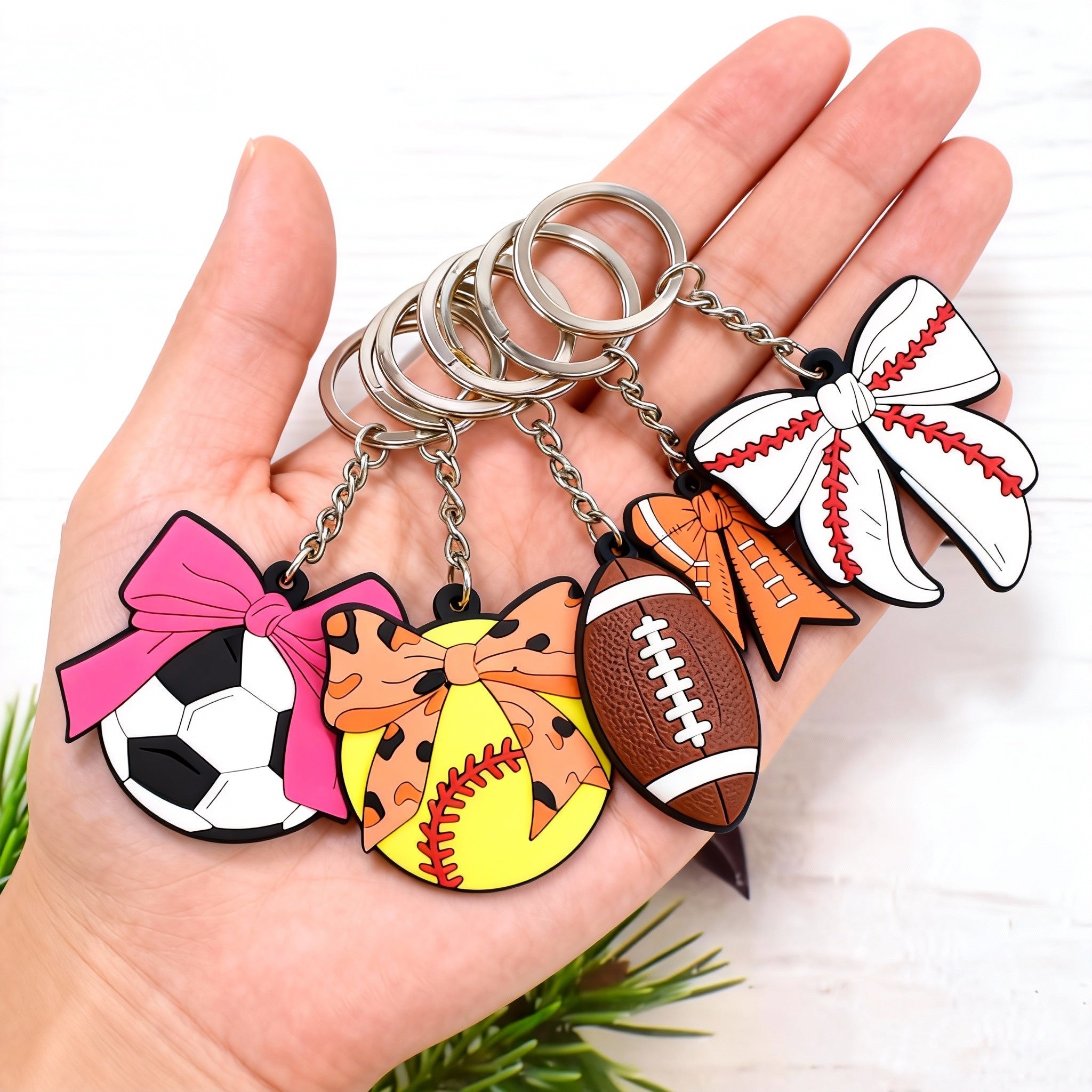 [Ready to Ship] 2D & 3D Cartoon PVC Keychains Bulk Set ([5] Pieces) | Soft Rubber Charms lifestyle product image for bags and keys