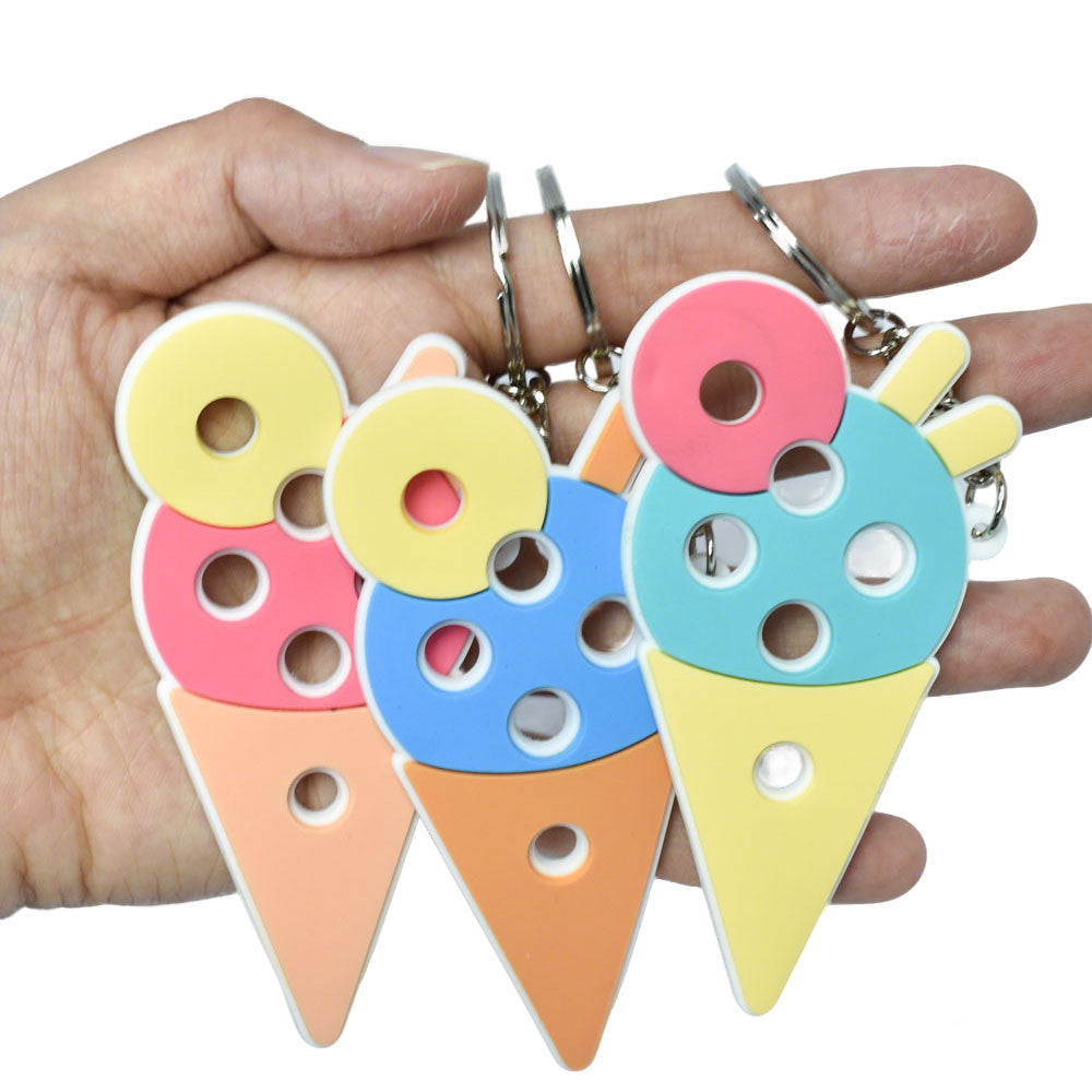 Cute Ice Cream PVC Keychains Set of [6] | Summer Bag Charms Party Favors - lifestyle usage image for Shopify ecommerce listing