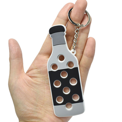 Cute Water Bottle Keyrings Bundle ([6] Pcs) | Soft Rubber Charms packaging or gift image for bags and keys