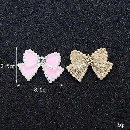 6-Piece Metal Bow Shoe Charm Set