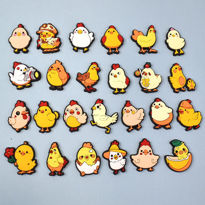 Colorful 30-Piece Soft PVC Clog Charm Set