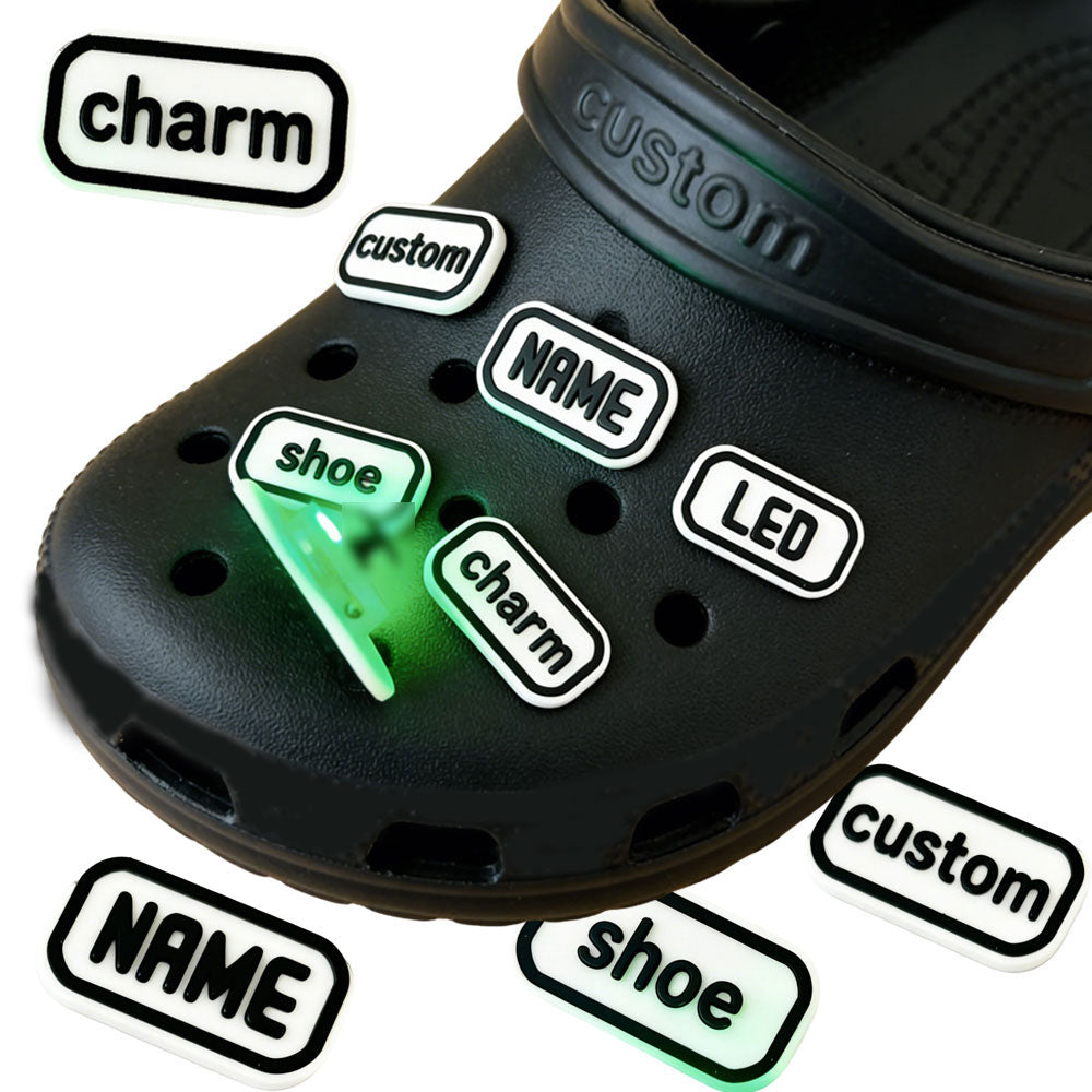 Custom LED Light-up PVC Clog Charms packaging or gift image for clog shoes
